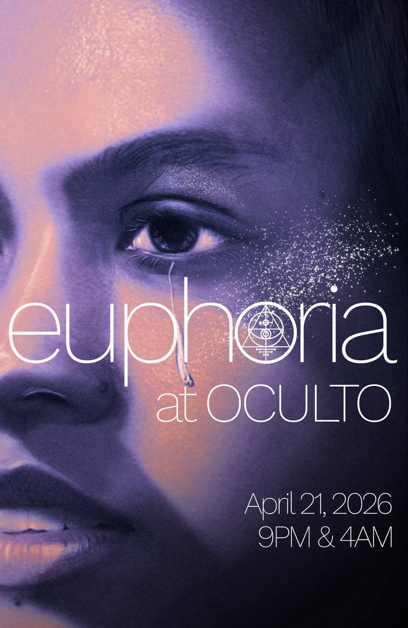 Euphoria event poster at Oculto